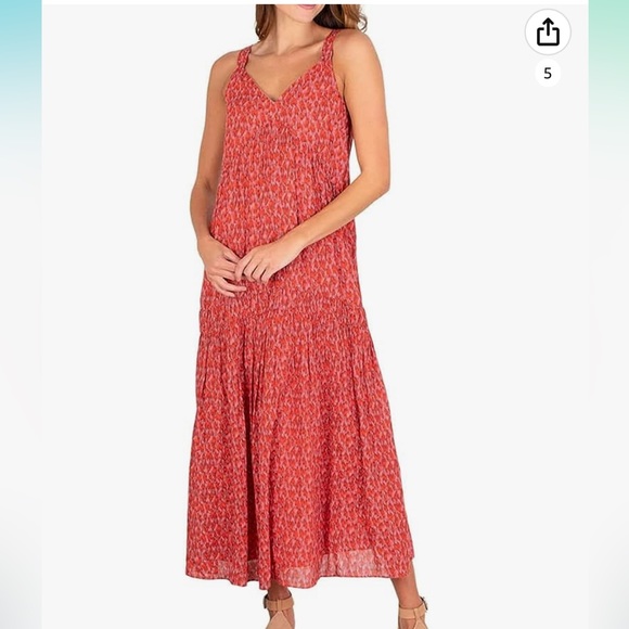 Joie Tiered Maxi Dress Tea Rose New With Tags Size Small - Picture 5 of 16